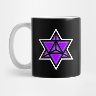 Merkaba Spiritual Symbol in Purple - Sacred Geometry Merkabah Shape - Merkaba Mug